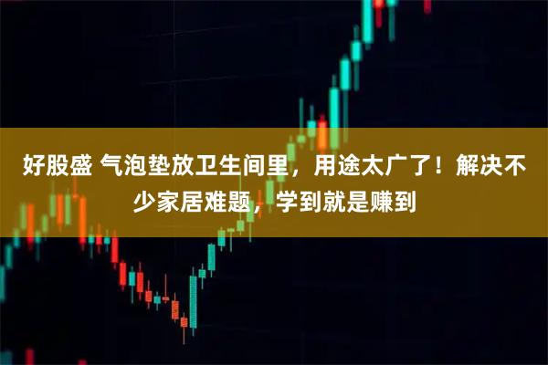 好股盛 气泡垫放卫生间里，用途太广了！解决不少家居难题，学到就是赚到