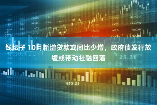 钱坛子 10月新增贷款或同比少增,政府债发行放缓或带动社融回落