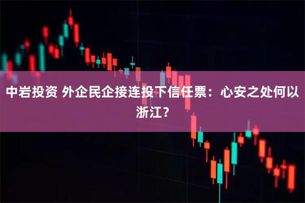 中岩投资 外企民企接连投下信任票：心安之处何以浙江？